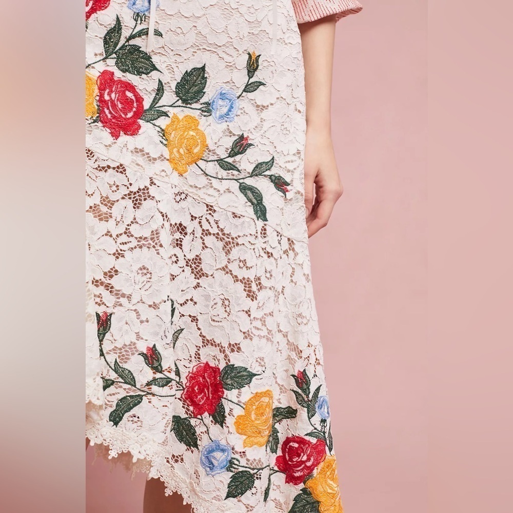 Maeve Anthropologie Ottoline Lace Skirt Size Large - Picture 4 of 10